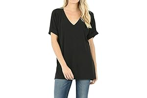 Zenana's Incomparable Premium Rolled Short Sleeve Top