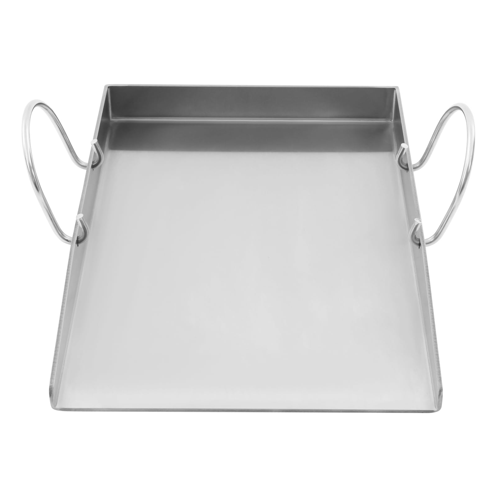 Plancha de acero inoxidable con asas y 2 espátulas, 4 mm de grosor, tolerancia a la temperatura superior a 170 ℃, para barbacoas al aire libre, camping, celebraciones familiares