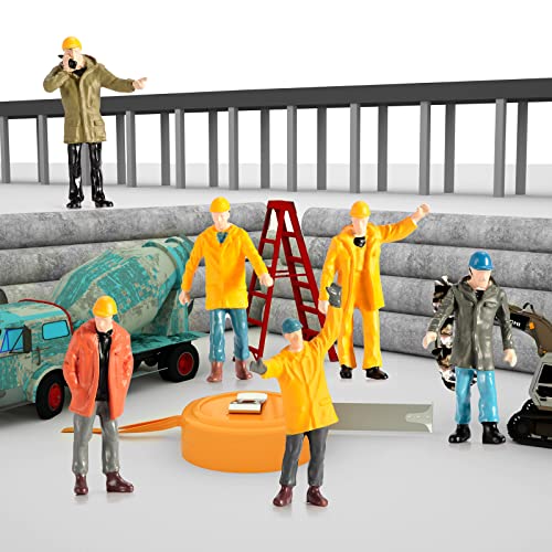 Colorful 6Pcs Tiny People Figures,1:50 Scale Model Worker Hand Painted Figures Male Construction Scene Site Figures For Miniature Scenes #TOP5