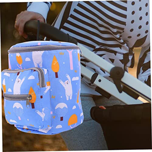 Bolso colgante portátil para pañales azul multiusos miniatura 2