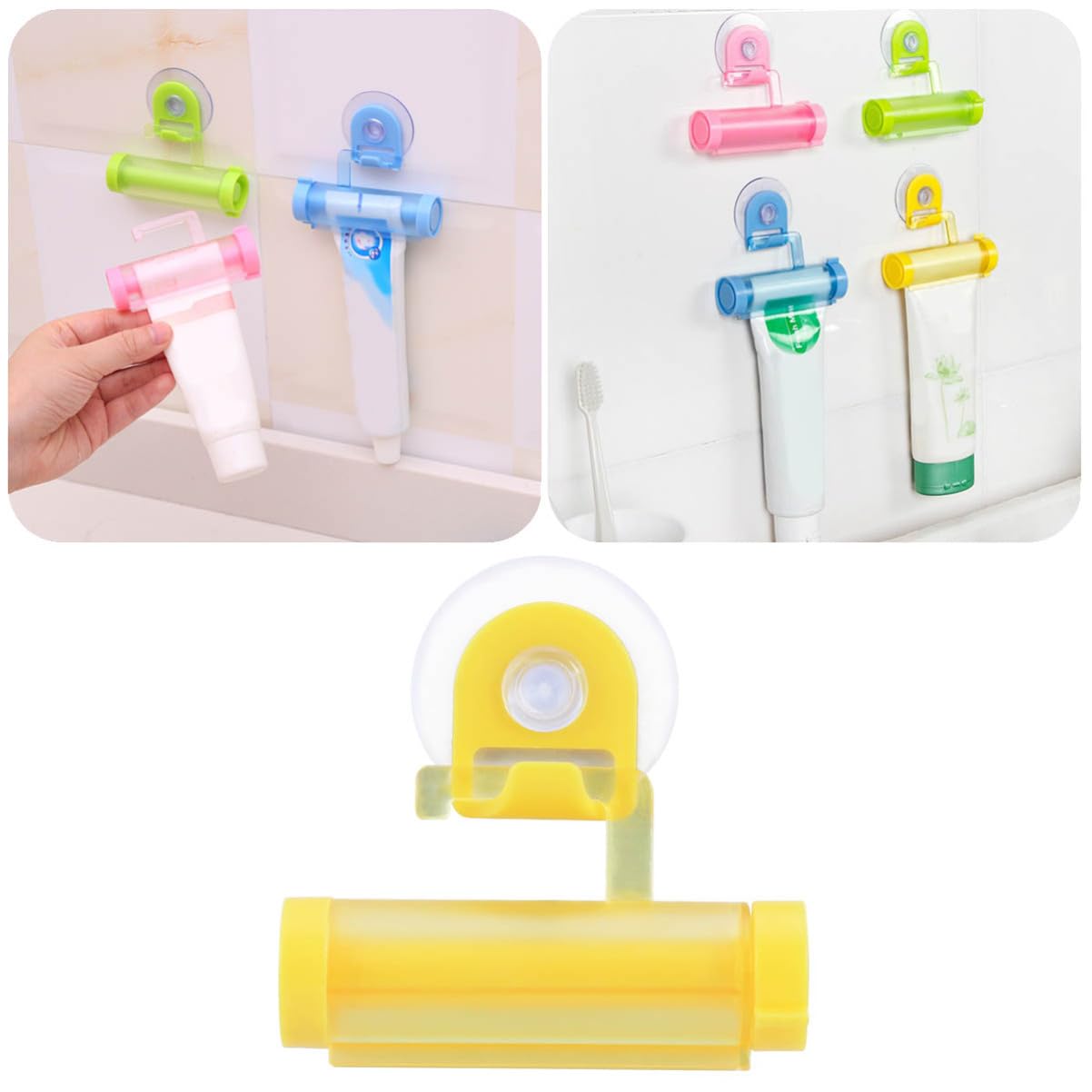 FOMIYES Toothpaste Holder for Bathroom Tube Squeezer Toothpaste Dispenser Rolling Squeezer for Home