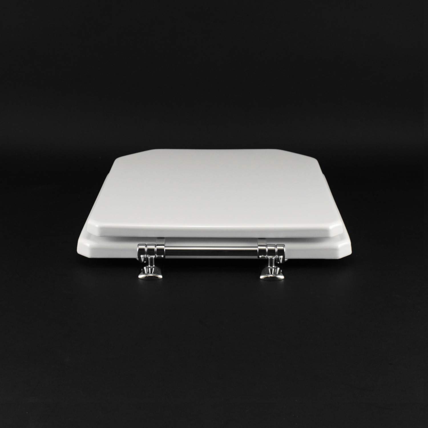 Tapa para inodoro Cesame Deco original, color blanco, asiento de inodoro para tabla de madera