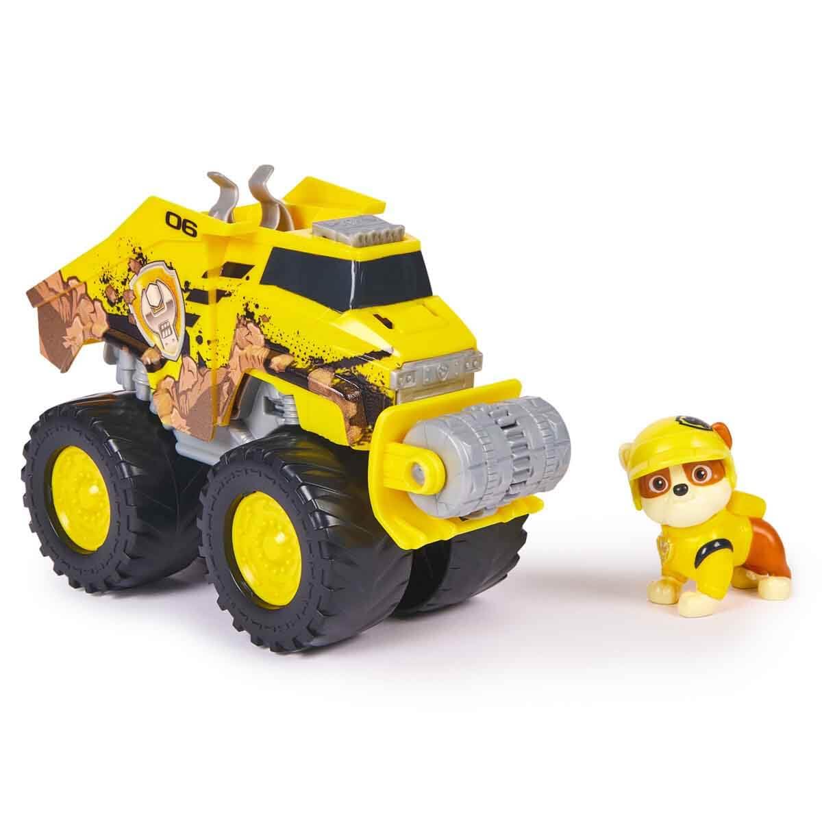 Rescue Wheels Rubble’s Bulldozer, Toy Truck with Vehicle Transformation and Collectible Action Figure, Kids’ Toys for Boys & Girls Ages 3+