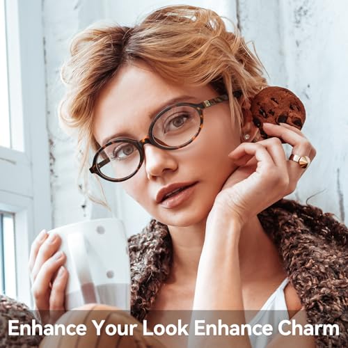 Image of Dollger Oval Blue Light Glasses for Women Men Fashion Retro 90s Small Frame Computer Glasses
