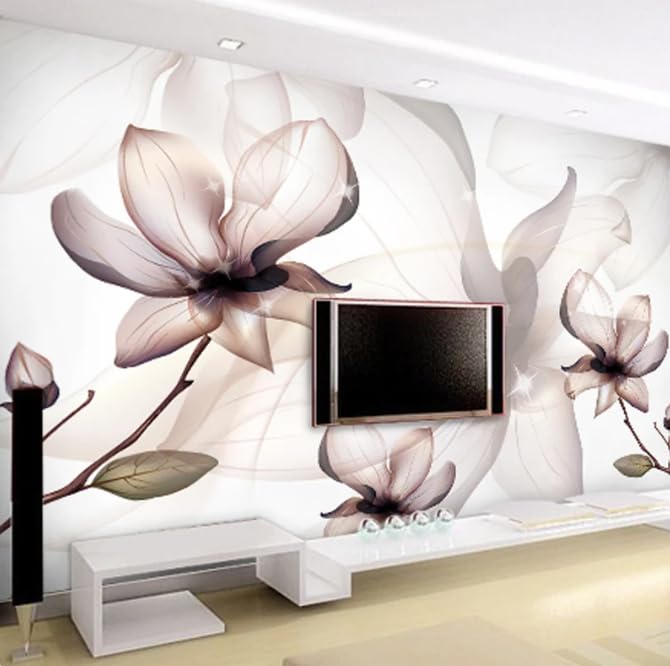 Papier peint salon 3D photo murale lotus moderne décoration de maison 250cm