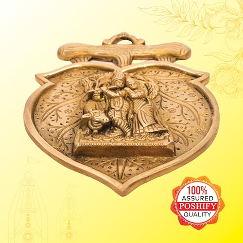 Image of Beautiful Radha Krishna Wall Hanging for Home and Temple Decor, Radhe Krishna Decor, Hindu God Idol, Home Decor, Temple Decoration, Pooja Room Essential, Divine Love Symbol - 728