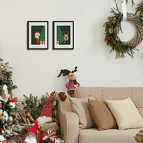 Image of upsimples A4 Picture Frame Set of 5, Display Pictures 6x8 with Mat or 8.3x11.7 Without, Wall Gallery Poster Frames, Black