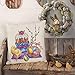 Zldhxyf Ostern Kissenbezug Ostern Kissenhülle Zierkissenbezüge Ostern Hase Deko Ostern Hase Eier Dekorative Quadrat Wurf Kissenbezüge Set Kissenhülle für Sofa Schlafzimmer Pillowcase