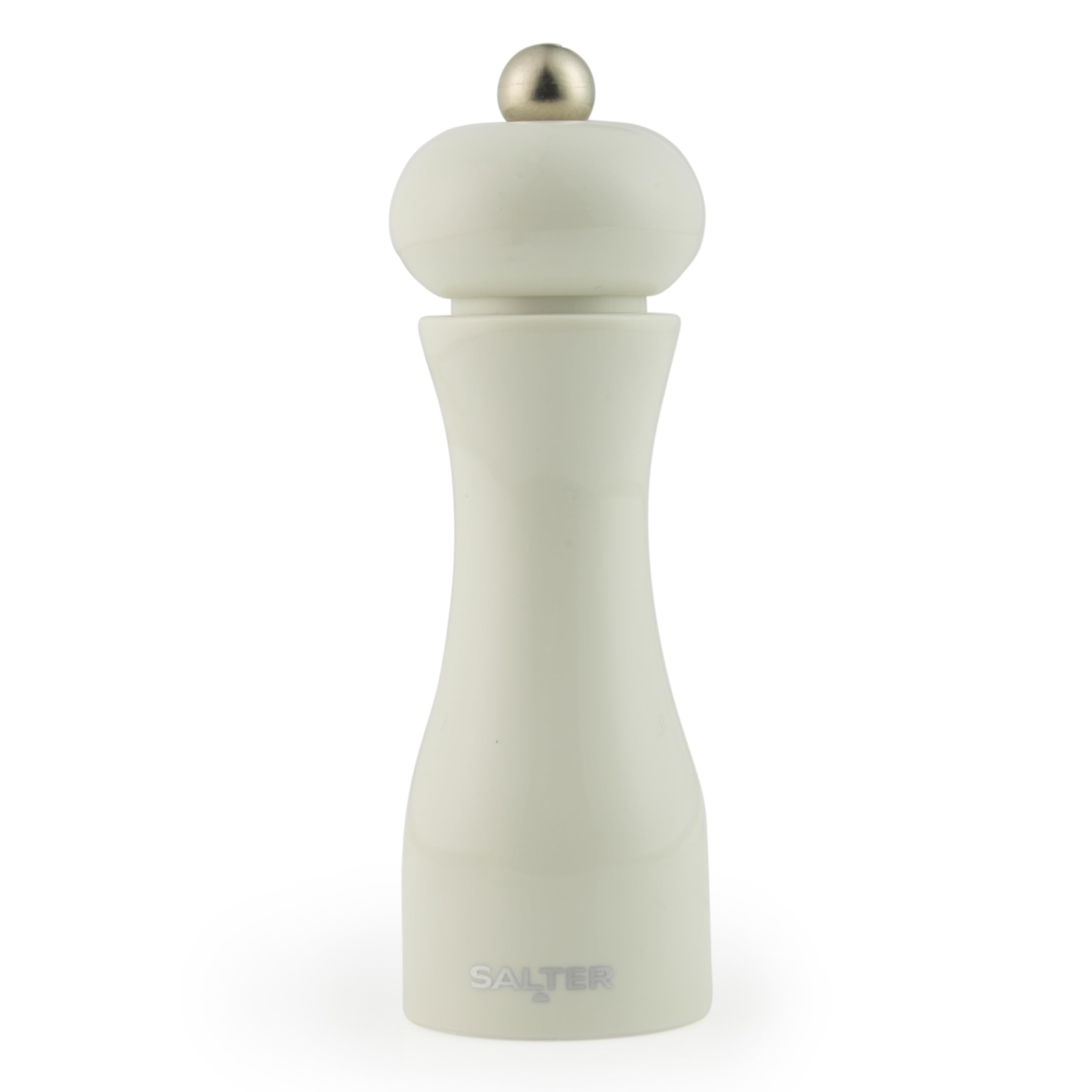 Salter Retro 18.5 cm Seasoning Mill – Manual Salt Grinder or Pepper Mill, Cream Acrylic Body, Ceramic Grind Mechanism, Adjustable Coarseness, Spices, Home, Kitchen, Vintage Design — image 1