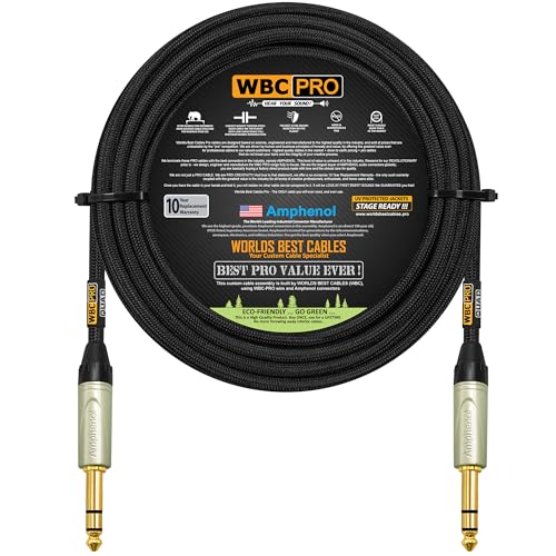 Cable Balanceado Star-Quad TRS 40 pies 6.35mm Oro miniatura 1