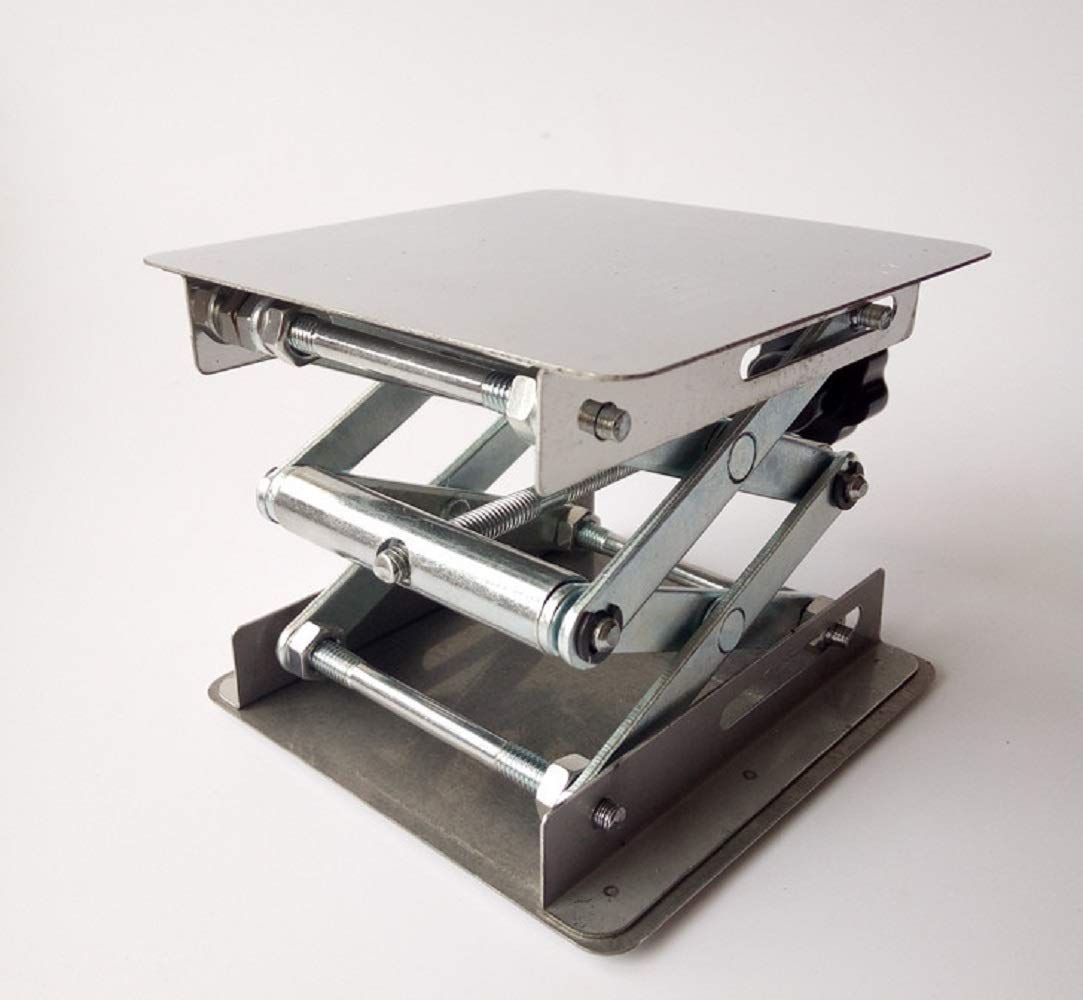 Plataforma de tijera de acero inoxidable para gato de laboratorio (6 x 6 pulgadas)