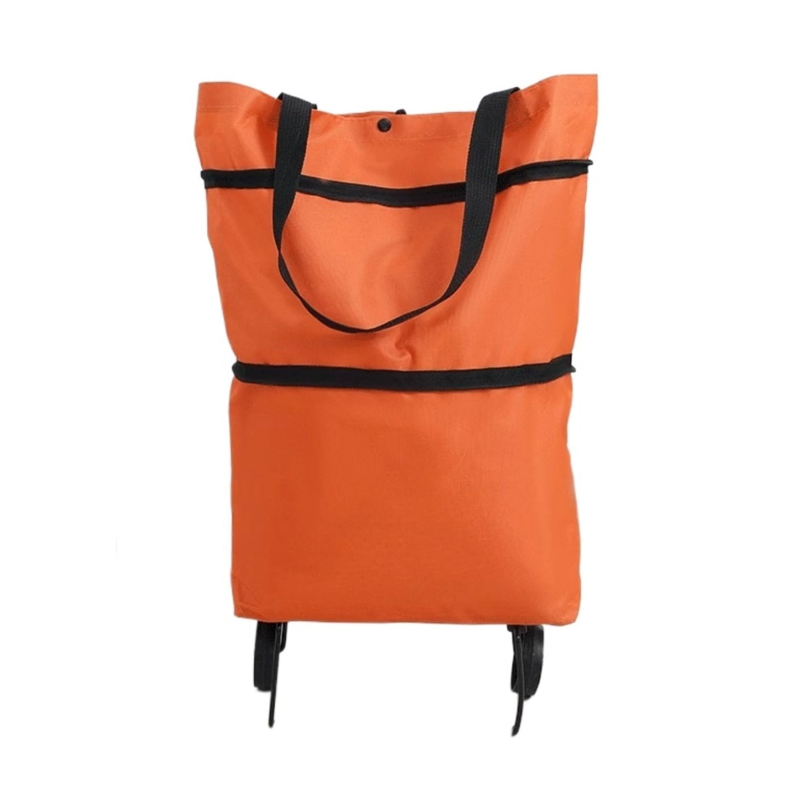SBZIOJHDR foldable shopping trolley， Foldable with Wheels Lightweigh for Grocery(Orange)