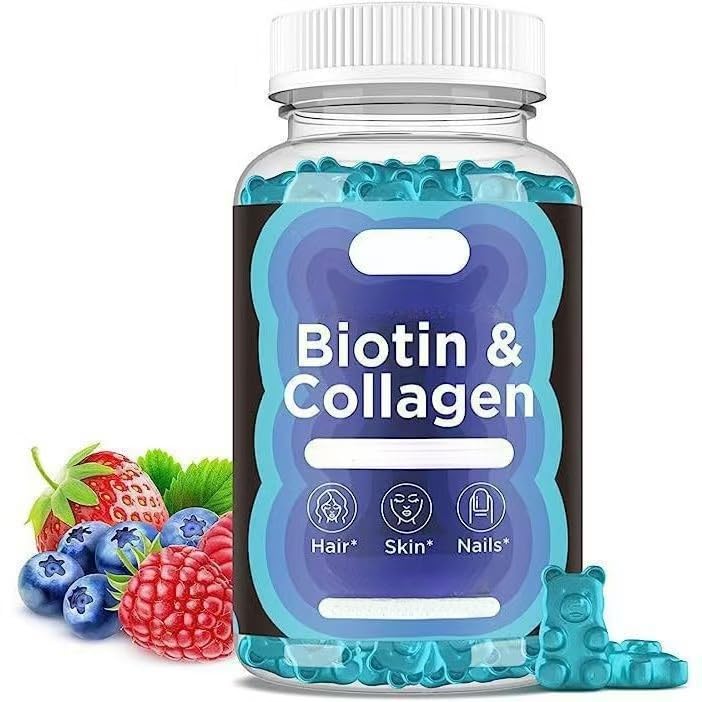 Gummies de biotine et collagène pour raviver l'éclat des cheveux et du visage