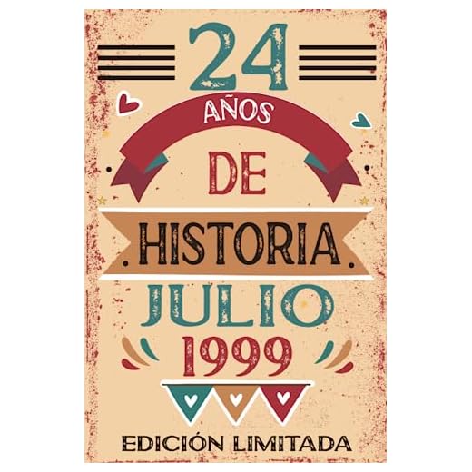 24 Años De Historia Julio 1999: Libro de visitas, cuaderno, 110 páginas de felicitaciones, idea de regalo, regalo Para la esposa, novia, mujer, La madre