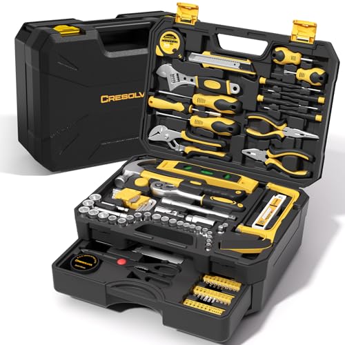 CRESOLVIA 328 Piece Tool Kit For Home,Hand Repair Tool Set,Toolbox
