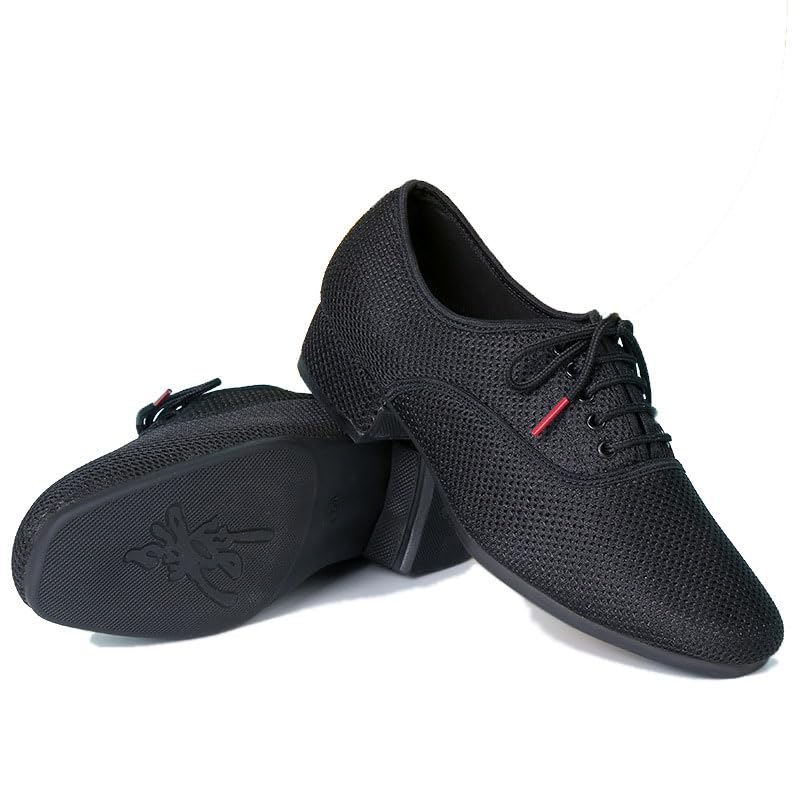 Men's Ballroom Practice Shoes, 1 Inch Heel Closed Toe Performance Dance Shoes Fashion Modern Salsa Teaching Dancing Shoes4