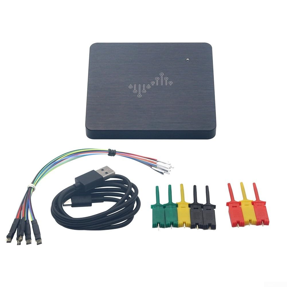 USB Logic Analyzer, Portable DSLogic Logic Analyzer Device with 100MHz Sampling and 16 Channel for 1.2V 1.8V 2.5V 3.3V and 5.0V