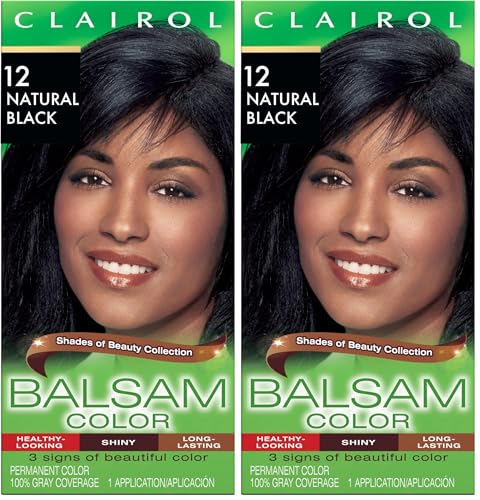 Clairol Balsam tinte para cabello permanente 12 Negro natural pack 2