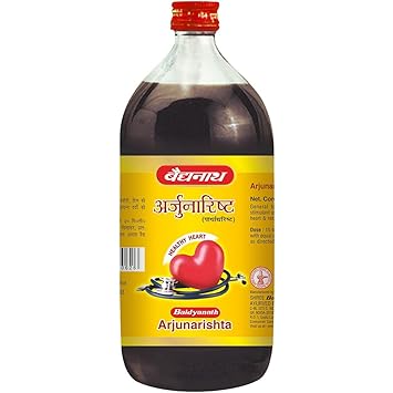 Baidyanath Ayurvedic Arjunarishta Syrup 450ml, Helps in Heart Disease, High Blood Pressure & Respiratory Disorders, Maintains Cardiovascular Performance