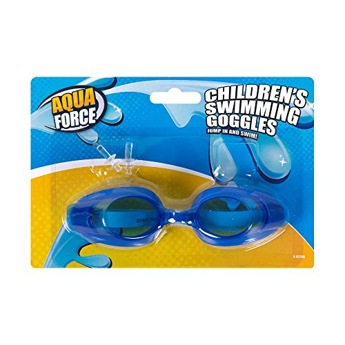 Aqua Force de piscine pour enfant Kit de bouchons d'oreille nez clip pour masque de ski, Bleu