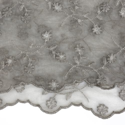 Women's Flower Embroidery Lace Scarf Elegant Mesh Crochet Scarf Shawl Wrap for Women3