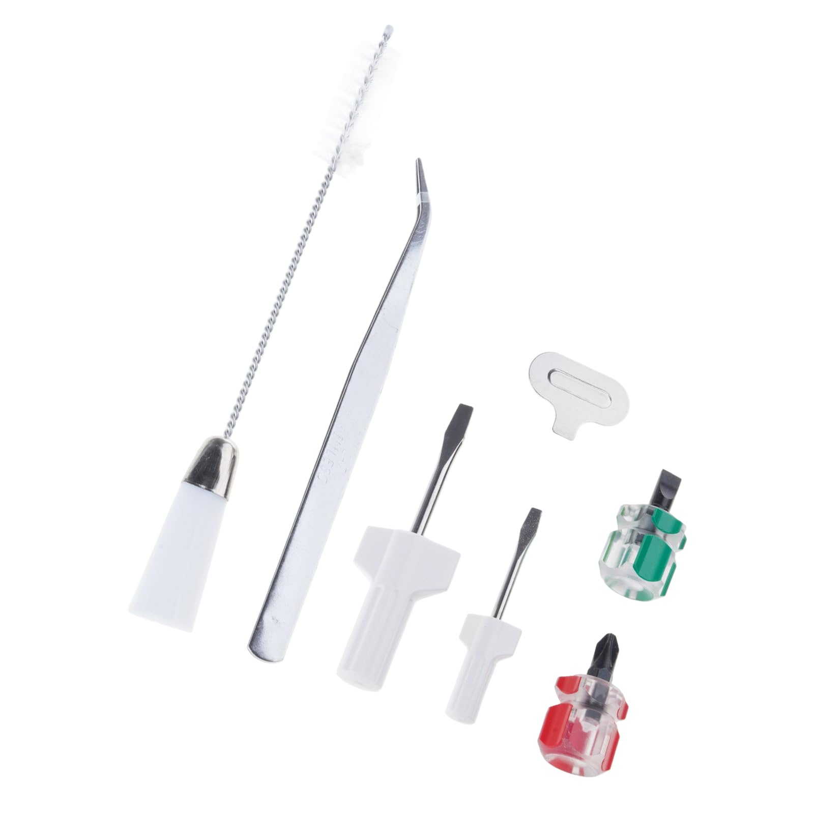 Buxuaaaa Complete Sewing Maintenance with Double Ended Brushes Bent Tip Tweezers Head for Use Sewing Machine Cleaner