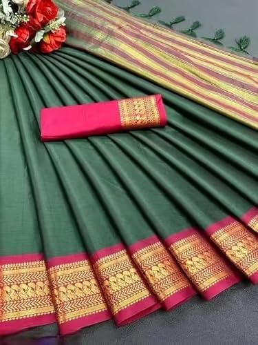 Image of SUPERLAXMI Self Design Kanjivaram Jacquard, Art Silk Saree
