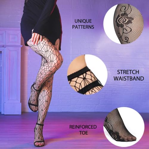 Image of Lace Fishnet Tights Bow Transparent Mesh Pantyhose for Women White 2 Pairs