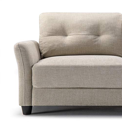 Image of Zinus Ricardo Sofa Couch, Tufted Cushions, Easy, Tool-Free Assembly, Beige