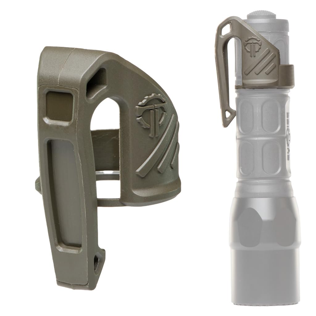 実物　Surefire 6PX Pro Thyrm LPC CLIP セット Amazon | Thyrm 薄型キャリークリップ 懐中電灯用 (オリーブドラブ