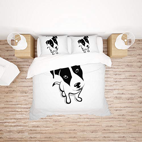 Parure de lit Jack Russell Terrier super douce en microfibre 3 pièces - 3