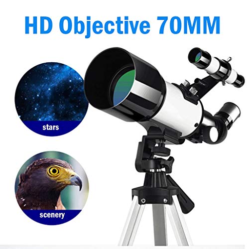 Telescopio refractor YXCKG con trípode ajustable y 2 oculares miniatura 4