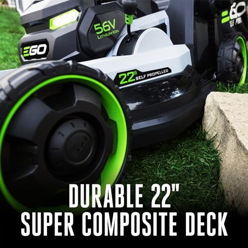 Image of EGO POWER+ Electric Lawn Mower, Self-Propelled Cordless with 22 inch Super Composite Deck, Includes (2) 56V 6.0Ah Batteries and 560W Charger - LM2244SP-2