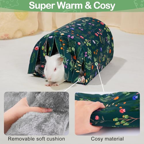 BeBeJoJo Meerschweinchen Bett Kuschelhöhle Höhle Waschbar Kaninchen Kuschelhöhle für Hamster Kaninchen Igel Chinchilla Bartagamen und Frettchen