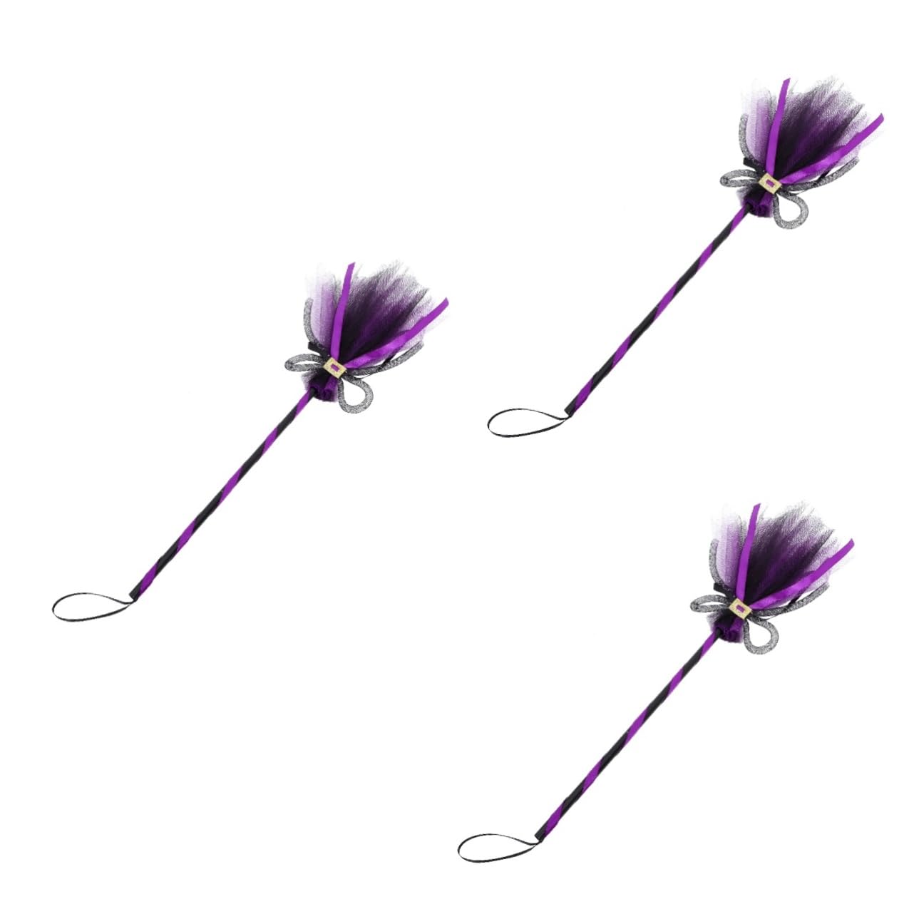 Escoba de bruja accesorio decorativo para complementar disfraces de noche de brujas 8