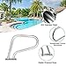 Lsoiup Pool Handrails for Inground Pool Steps, 304 Stainless Steel Swimming Pool Railings Pool Handrail with All Accessories 260lbs Load Capacity