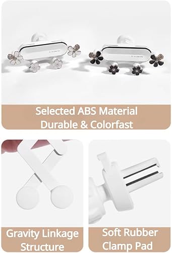 Miniatura 4 de BNTR Soporte para teléfono celular para automóvil, relleno de calcetines de camelia, elegante soporte para ventilación de aire, soporte para