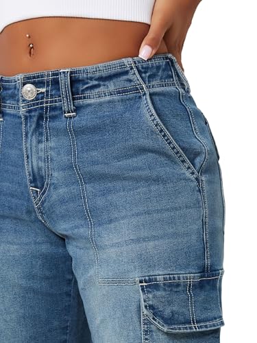 True Religion Women's SN Cargo Denim Pant: Elevated Style with Functional Utility3