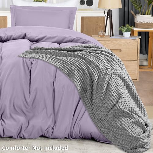 Utopia Bedding Duvet Cover Twin Size - 2 Piece with Zipper Closure - 1 Comforter Cover 68X90 Inches & 1 Pillow Sham 20X26 Inches (Lavender) Comforter Not Included