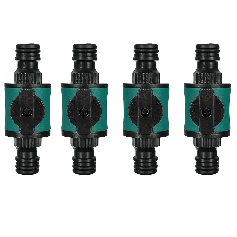 Set 4 Pezzi Raccorderia Veloce Per Tubo Da Giardino 1/2 Pollice – Con Valvola Di Regolazione E Giunti