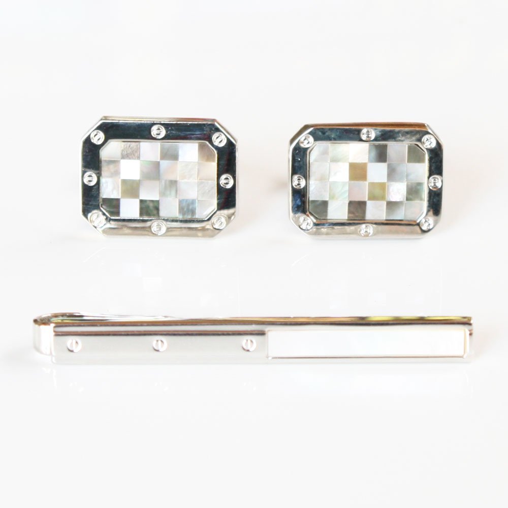 ハナエモリ　ネクタイピン&カフスセット 19. MASAMUNE 政宗 伊達政宗モチーフ ネクタイピンとカフス