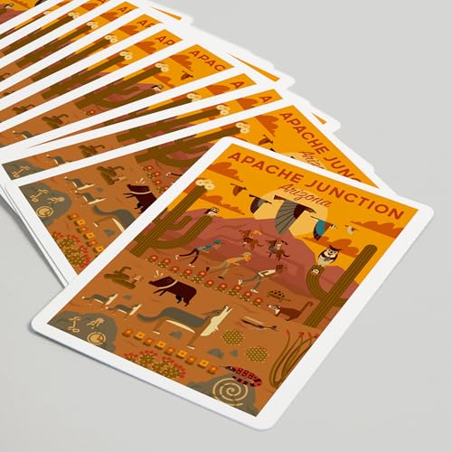 Baraja de poker con diseño geométrico Apache Junction miniatura 5