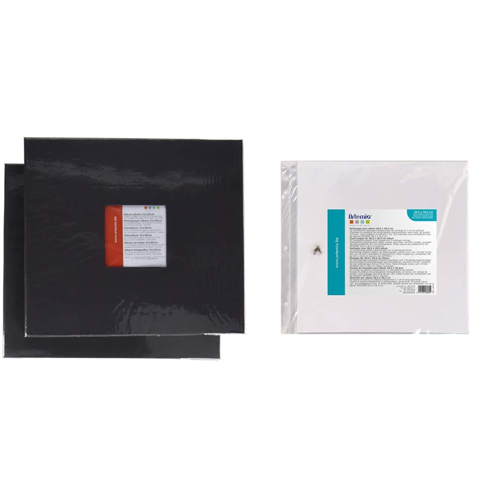 Recharges de scrapbooking 3 perforations pour grand album photo anthracite