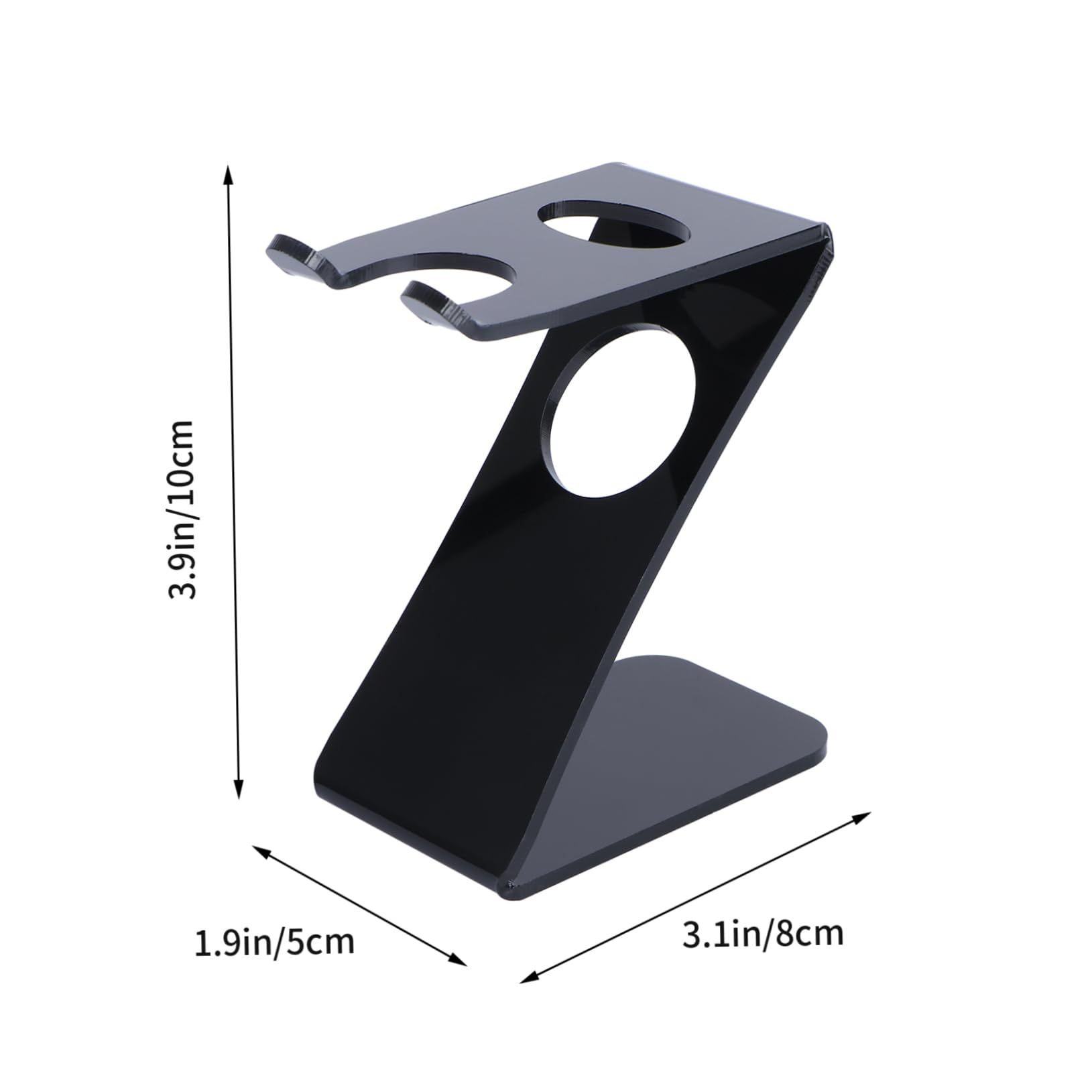 BESTYASH Acrylic Bearded Brush Holder Set Stand for Shaving Brush Razor Professional Design with Double Hooks Portable Easy to Clean for Home Travel