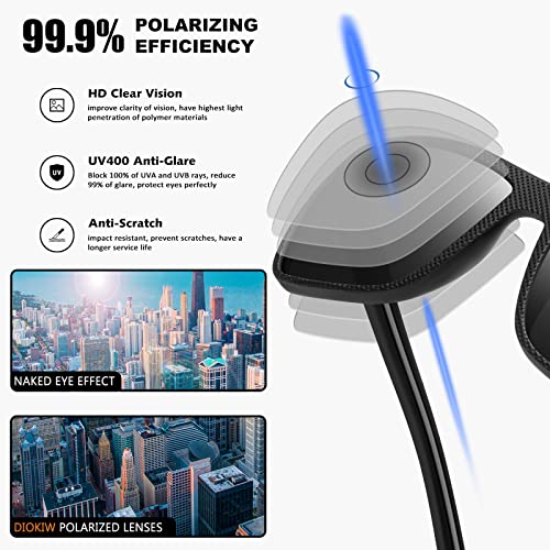 Image of Square Polarized Sunglasses for Men Vintage Style Driving Travel Sun Glasses Lightweight Frame UV Protection Eyewear