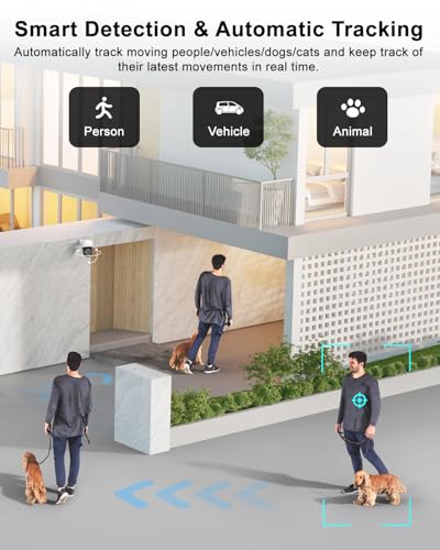 Image of 4K PTZ Security Camera Outdoor with Rapid 10X Hybrid Zoom, 355Pan & 90 Tilt, True 8MP Dual-Lens WiFi Camera with Auto Tracking, AI Human /Vehicle /Pet Detection, Color Night Vision, RTSP