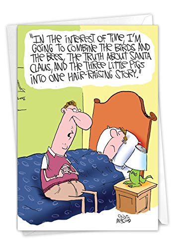 Nobleworks - Happy Father's Day Greeting Card Funny - Humor For Dad Or Stepdad, Notecard With Envelope - Dad Storytime C3579Fdg #TOP10