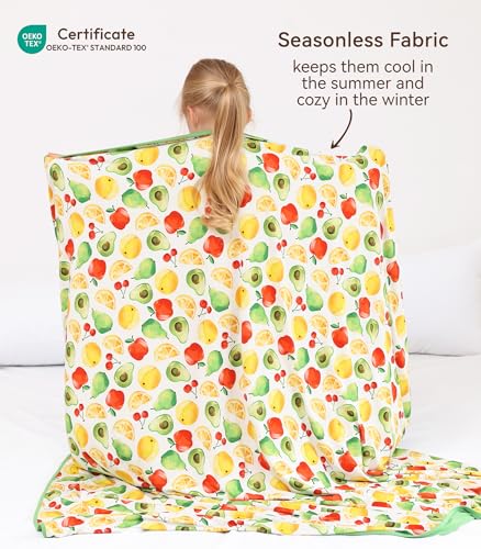 Image of Premium Baby Blankets, Soft Viscose from Bamboo Blanket for Boys and Girls, Nursery Crib Bedding Quilt for Newborn and Toddler, Cooling for Hot Sleepers, 50'' x 50'' Fruit
