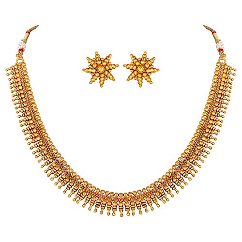 Image of Peora Traditional Gold Plated Bridal Jewellery Set Gift for Women