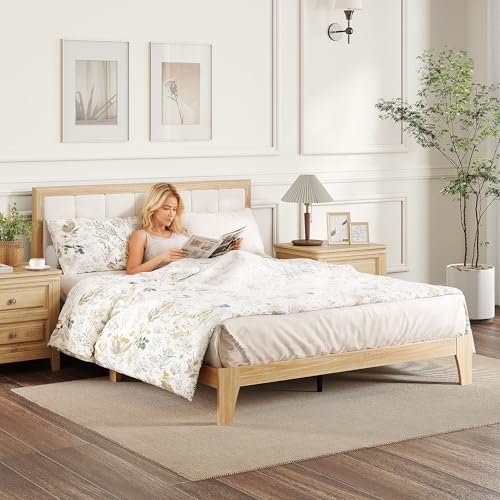 HOMCOM Queen Size Upholstered Bed Frame - Easy Assembly - Image 6